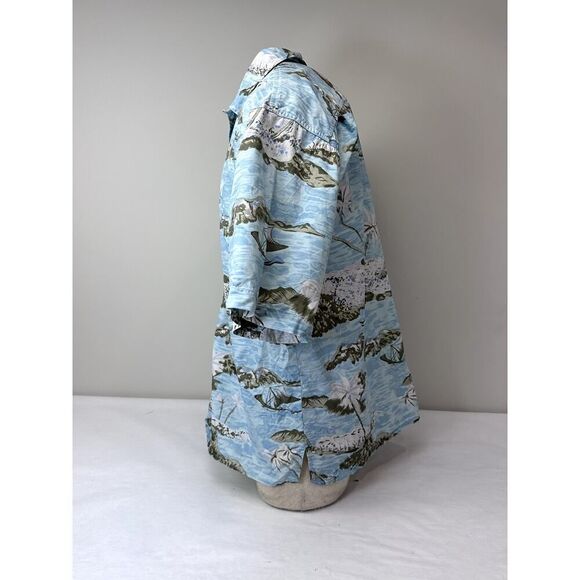 Vintage Silk Hawaiian Shirt 100% Silk Button Down - Size XL - Picture 4 of 9